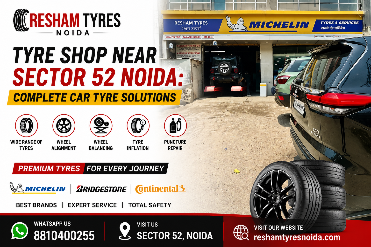 Tyre Shop Near Sector 52 Noida: Complete Car Tyre Solutions