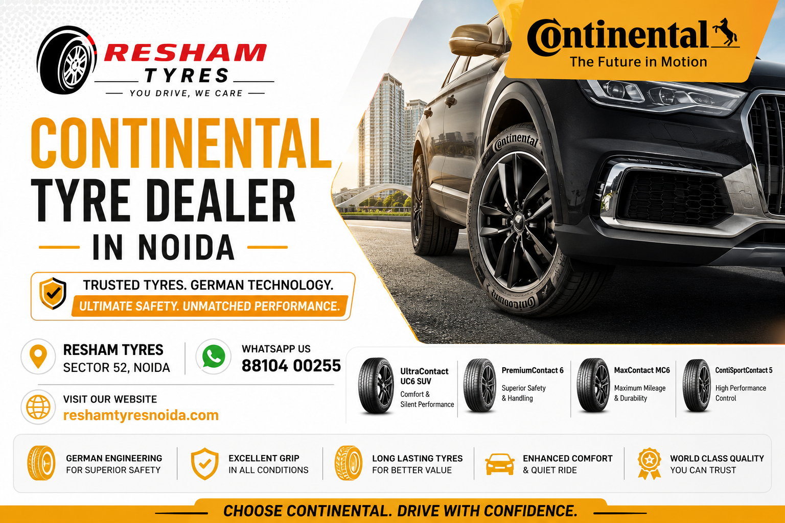 Continental Tyre Shop in Noida Sector 52
