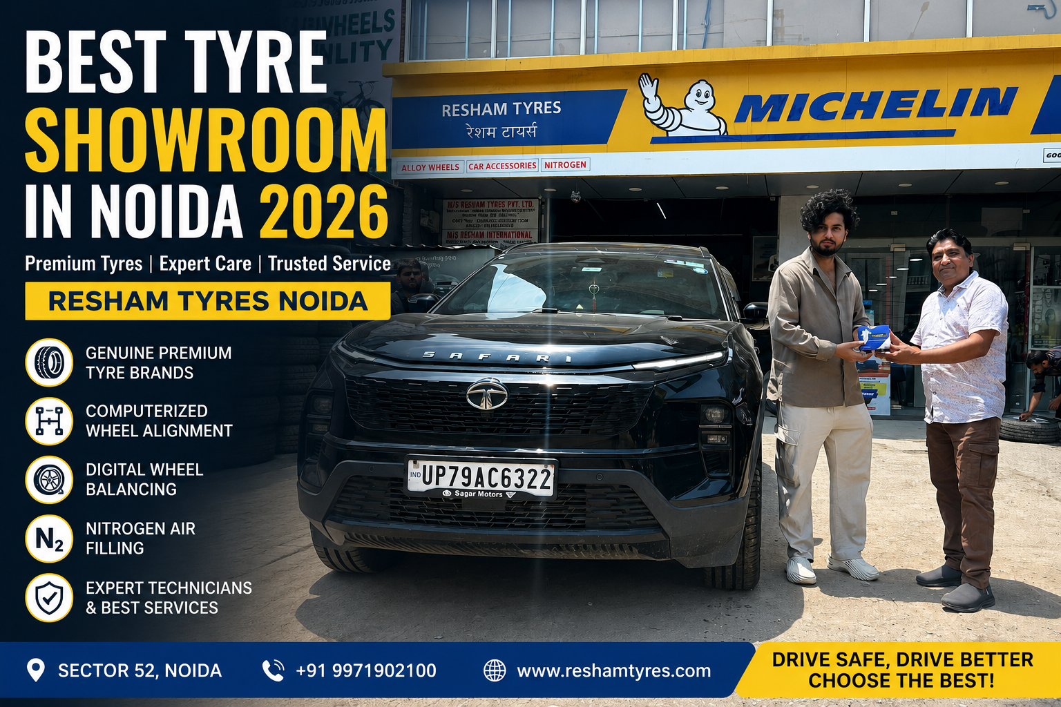 Best Tyre Showroom in Noida 2026: Premium Car Tyres, Wheel Alignment & Expert Service