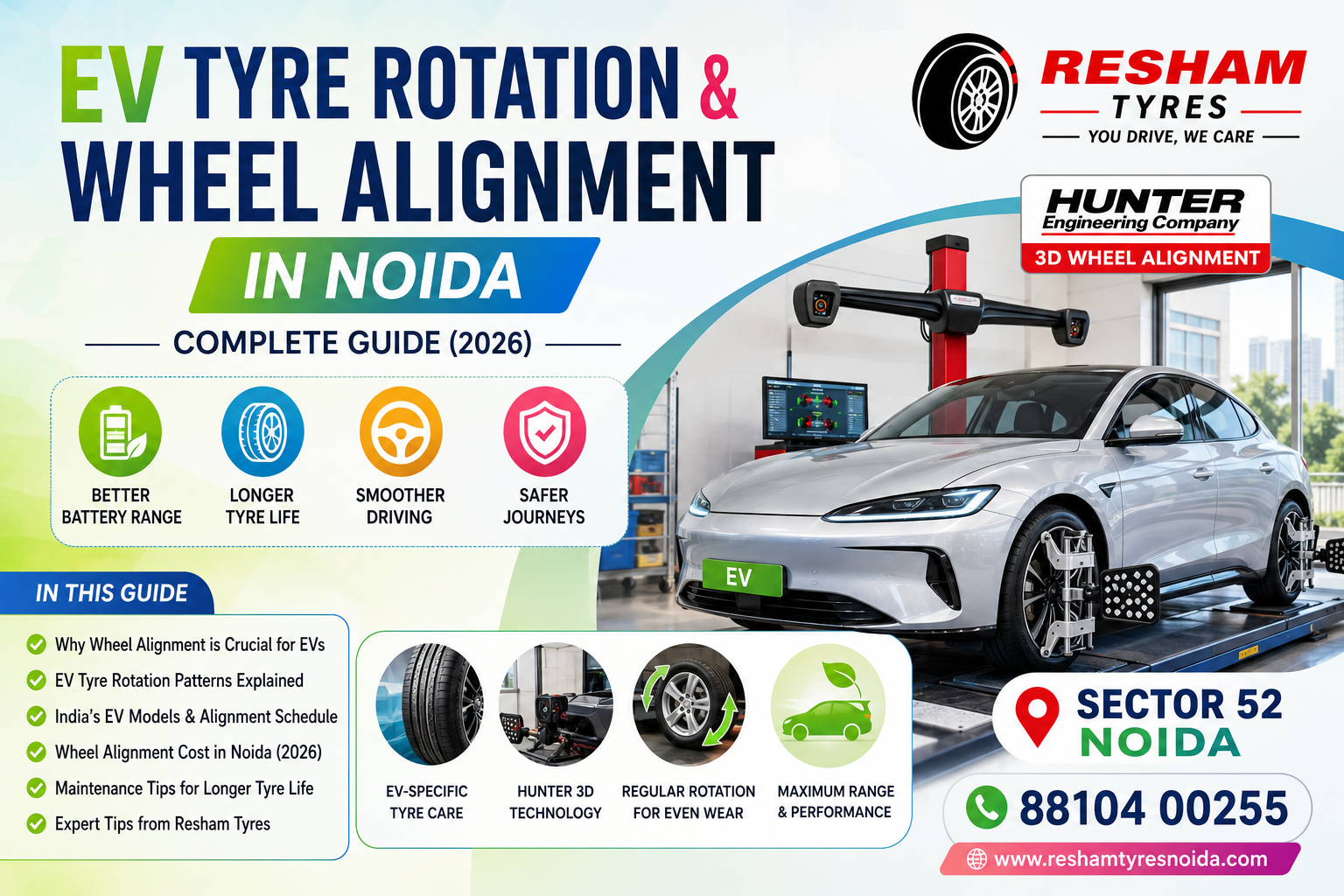 EV Tyre Rotation & Wheel Alignment in Noida: Complete Guide (2026)