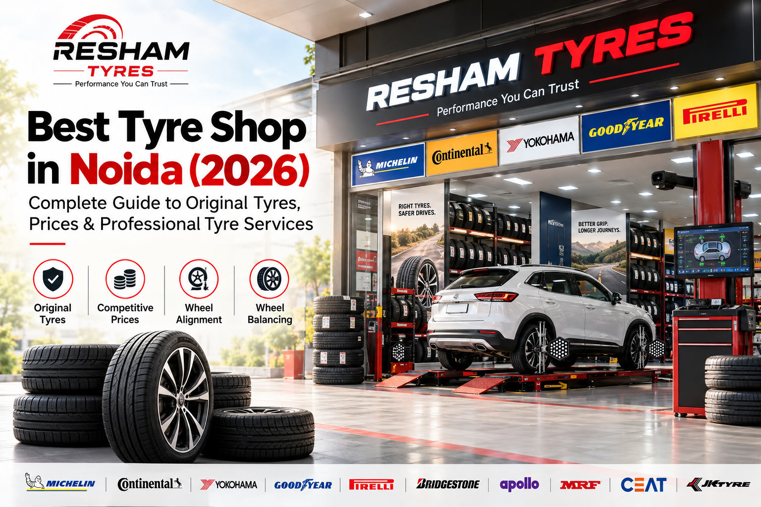 Best Tyre Shop in Noida (2026): Complete Guide to Original Tyres, Prices & Professional Tyre Services