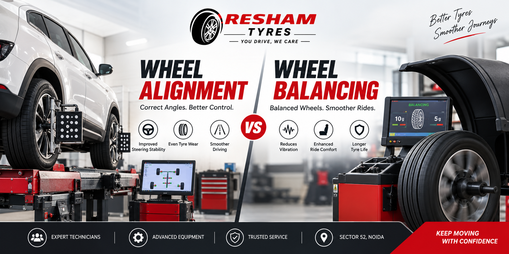 Wheel Alignment vs Wheel Balancing: Differences, Symptoms & When to Get Each